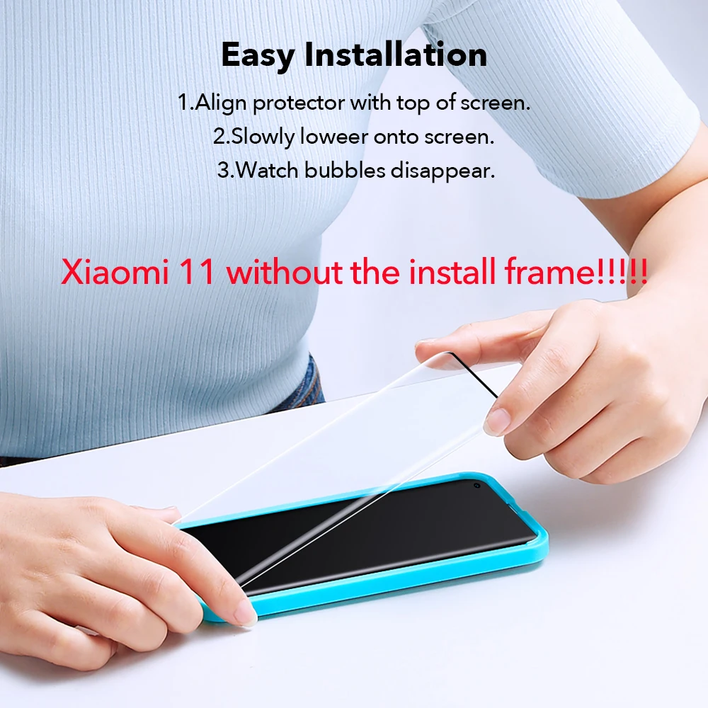 Закаленное стекло ESR для Xiaomi 11 Pro Защита экрана MI 10/9/8 SE с защитой от синего света