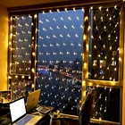 Светодиодная гирлянда из сетки 6*43*21, 5*1,5 м, Сказочная гирлянда, гирлянда для Рождества, свадьбы, уличная занавеска, украшение для сада, праздвечерние