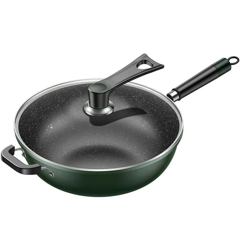 

Maifan Stone Non-stick Cooking Pot Household Induction Cooker Wok Pan 32cm34cm Gas and Gas Application Cooking Pot Kitchen Pan