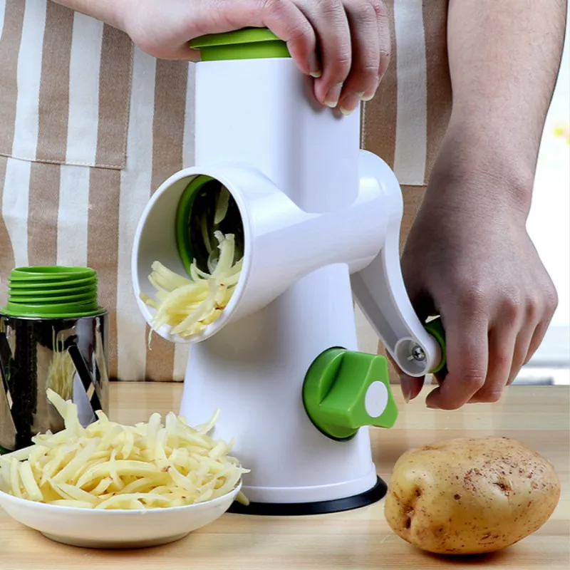 

Manual Vegetable Cutter Slicer Kitchen Accessories Multifunctional Round Mandoline Slicer Potato Cheese Kitchen Gadgets