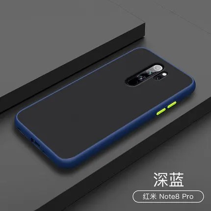 Для xiaomi redmi Note 8T Чехол Жесткий PC Прозрачный матовый защитный чехол на заднюю панель для xiaomi redmi 8 note 8 Pro Чехол - Цвет: Blue