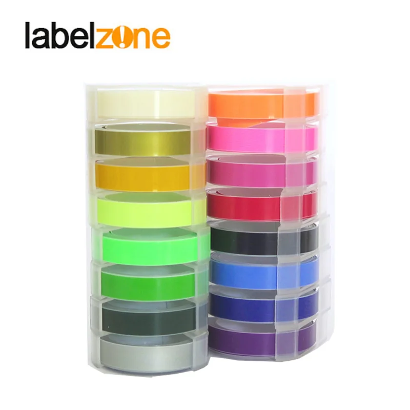 Разноцветная 3D ПВХ тиснение DIY лента для этикеток совместимый с Dymo 1610 12965 1540 1880 motex