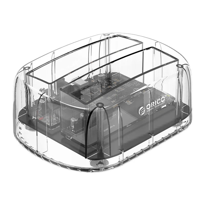 ORICO 6239U3 2 5/3 5 дюймов отсека прозрачный корпус жесткого диска USB3.0 Suppot UASP 24 ТБ HDD