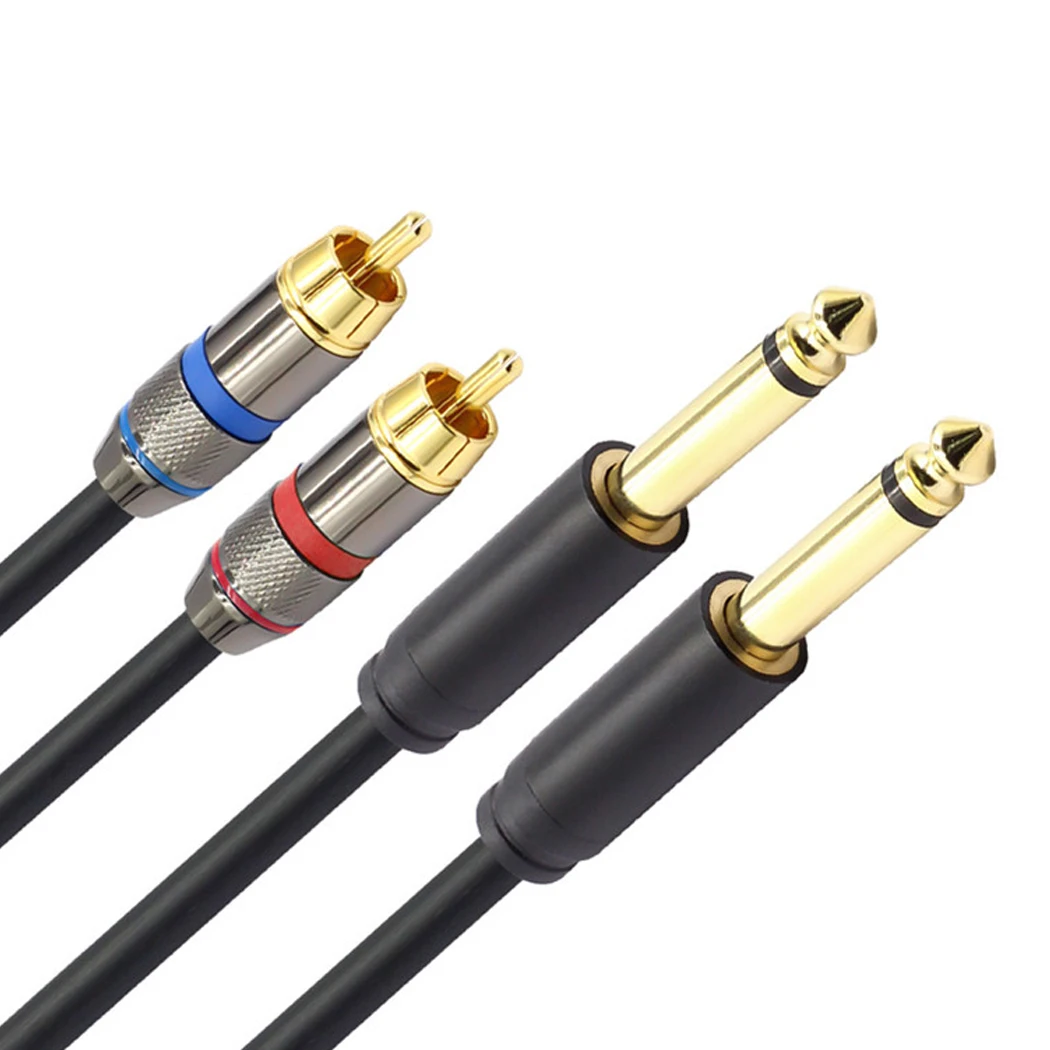 JORINDO 1 5 м/4 9 фута Двойной RCA к двойному 6 35 мм 2 аудио Удлинительный кабель штекер