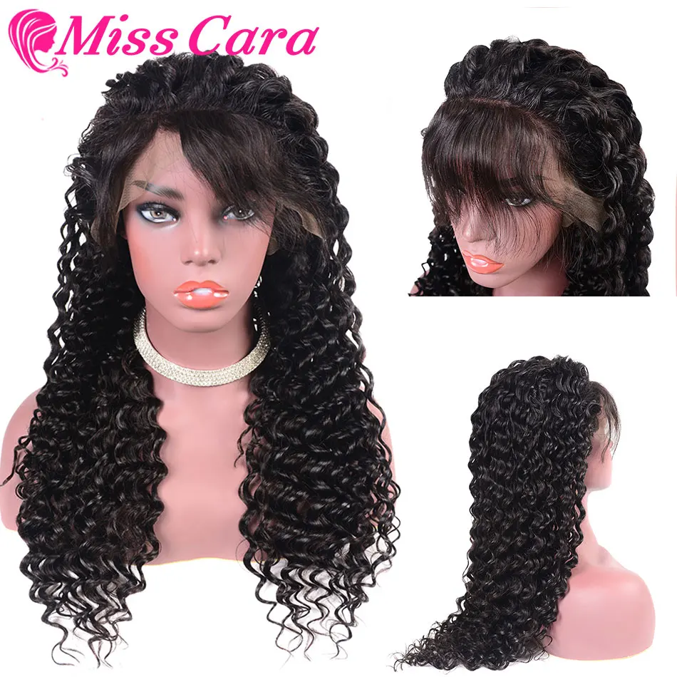 Парики для волос Miss Cara Remy перуанские волосы с глубоким волнистым кружевом