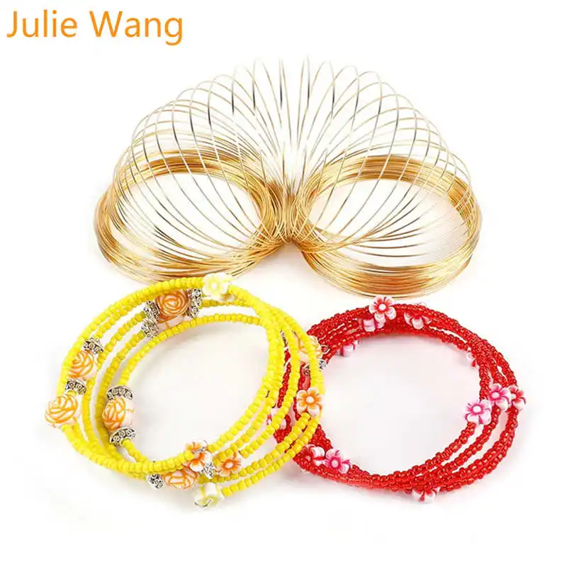Julie Wang 100 круги 6 мм стальной провод памяти для ожерелья браслет украшение на нитке