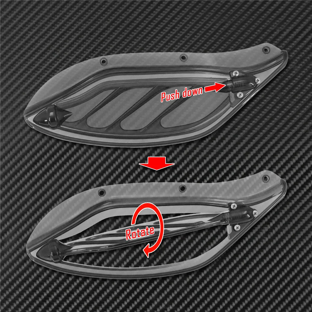 МОТОЦИКЛ ABS Регулируемый крыло обтекатель-дефлектор черный/серый/дым для Harley Touring