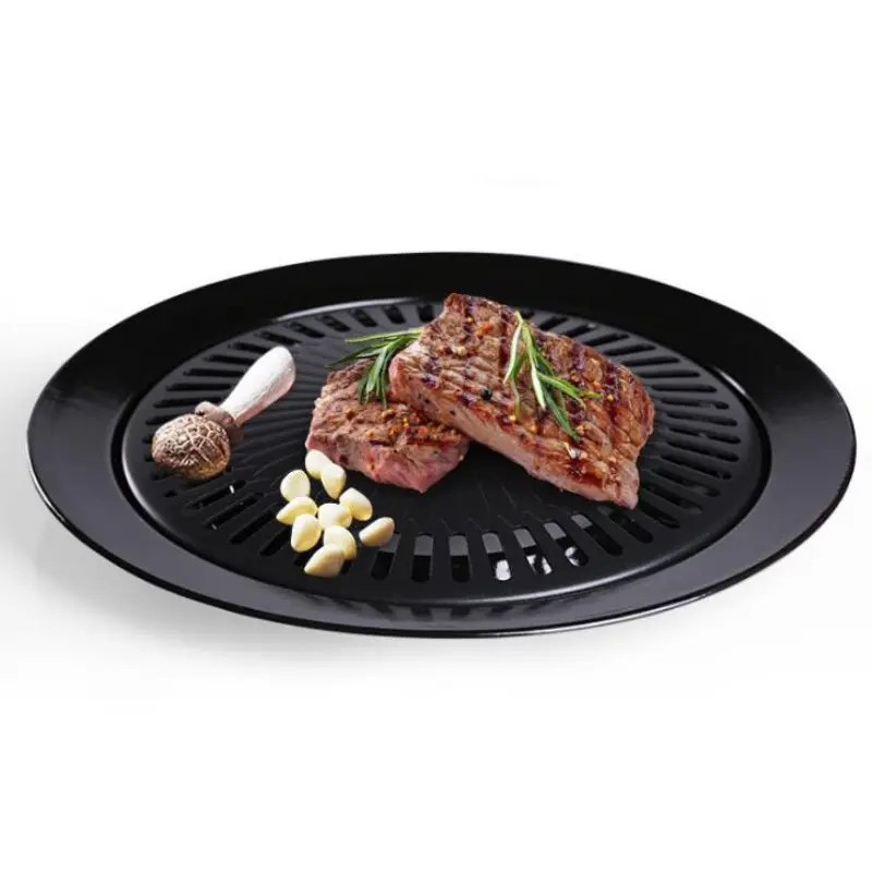 

Korean Barbecue Plate BBQ Multi Grill Plate,Casserole Barbecue Plate, Tabletop Indoor/Outdoor Smokeless BBQ Grill Pan-Non Stick