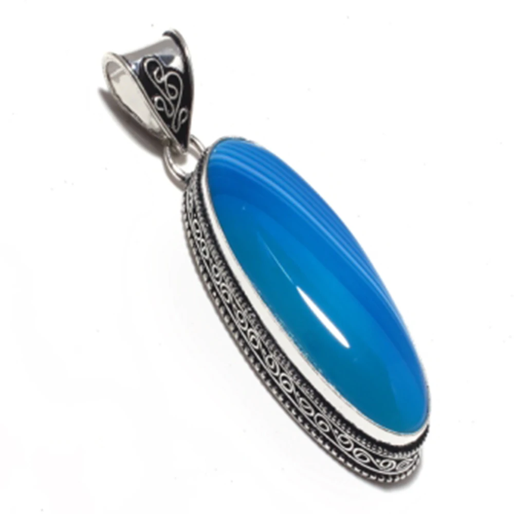 Подлинная серебряная подвеска из Ботсваны с агатом покрытая медь ювелирные