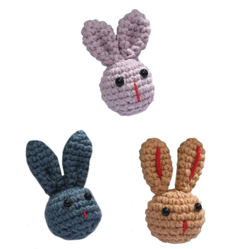 

Handmade Crochet Rabbit Chewable Knitting Beads DIY Baby Pacifier Chain Accessories Infant Newborn Teether Sensory Toy