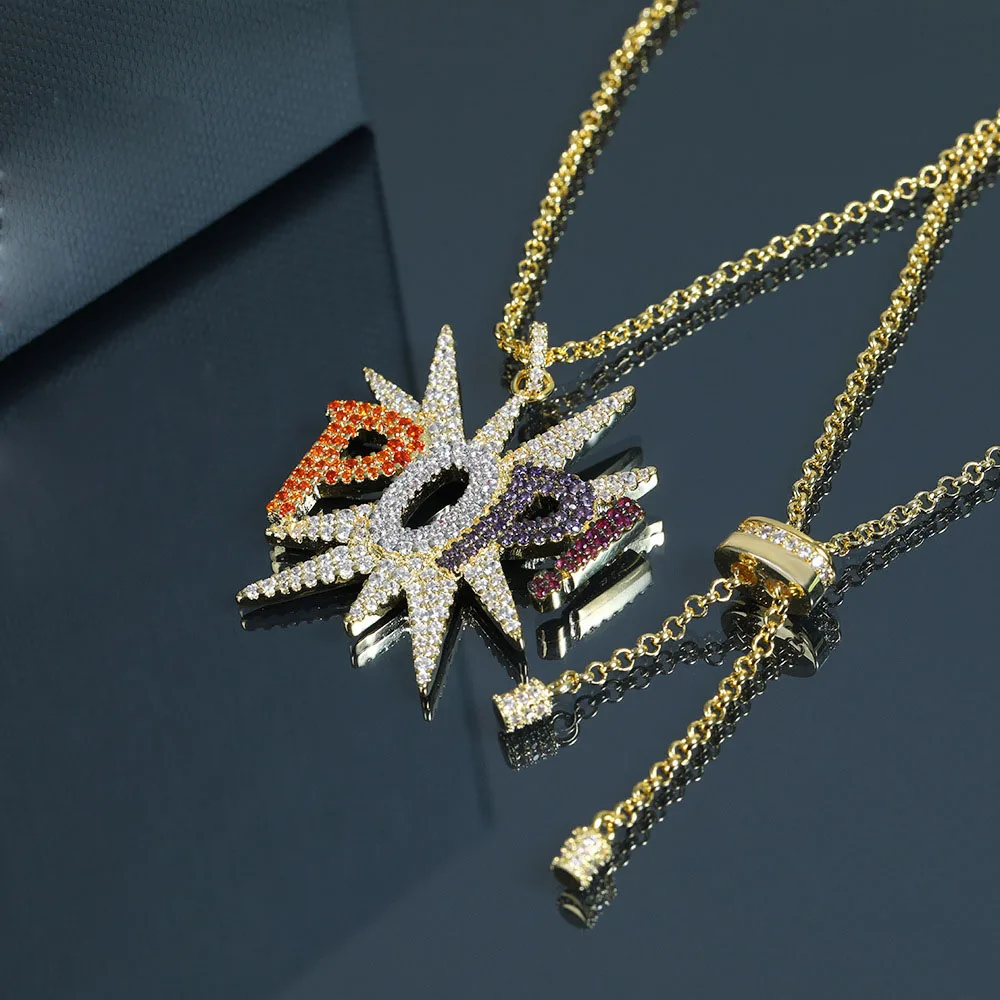 Очаровательные ювелирные изделия с буквами поп кулон ожерелье Роскошный бренд