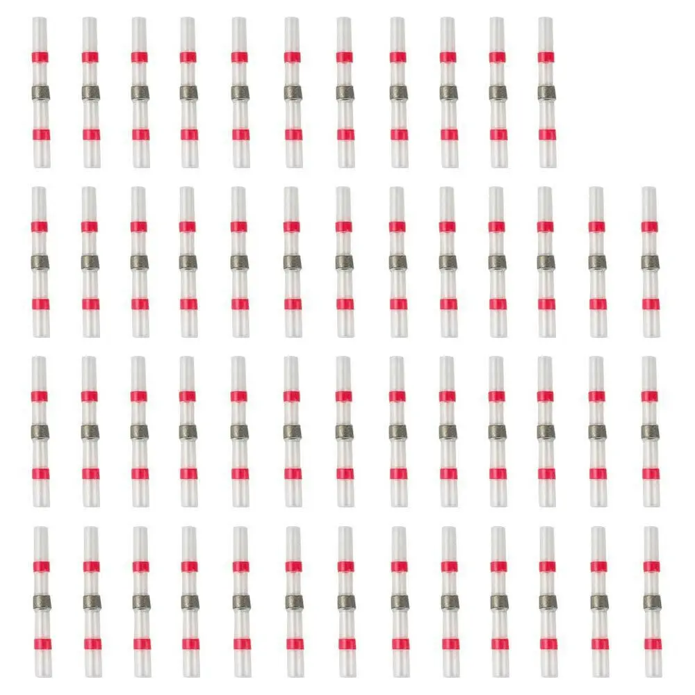 

25/60PCS Insulated Solder Seal Sleeve Electrical Wire Connectors Waterproof Heat Shrink Butt Connectors Cable Splice Terminals