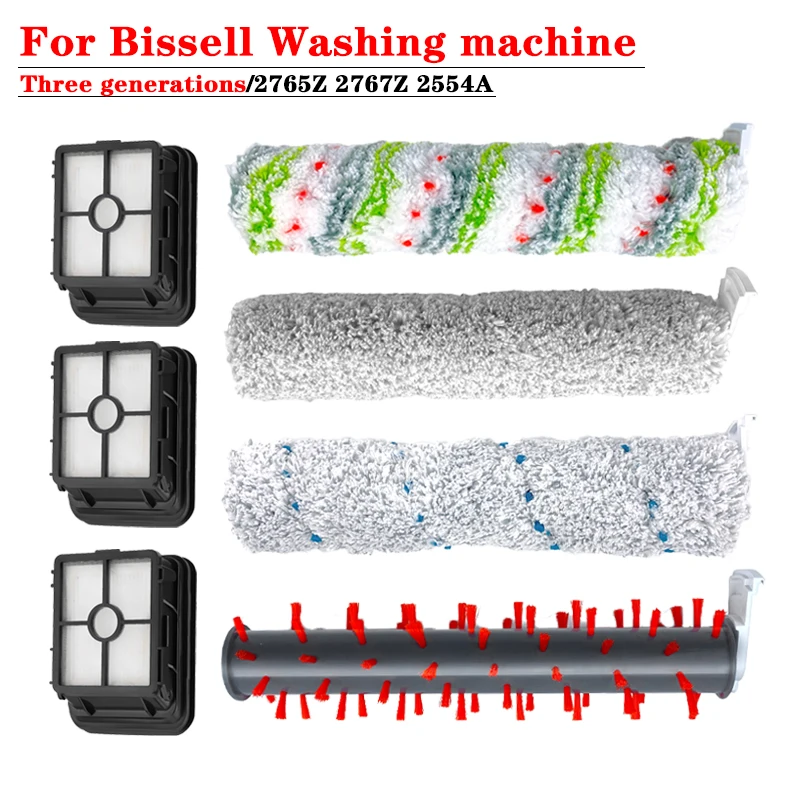 

For Bissell Crosswave vacuum cleaner Accessories 2765Z Pet Roller Brush 2554Z Floor Brush HEPA Filter 2767Z Carpet Brush parts