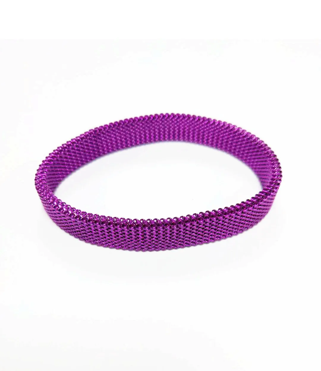 

316 stainless steel spring bracelet net belt bracelet elastic bracelet Europe and America stretchable elastic multi-color jewelr