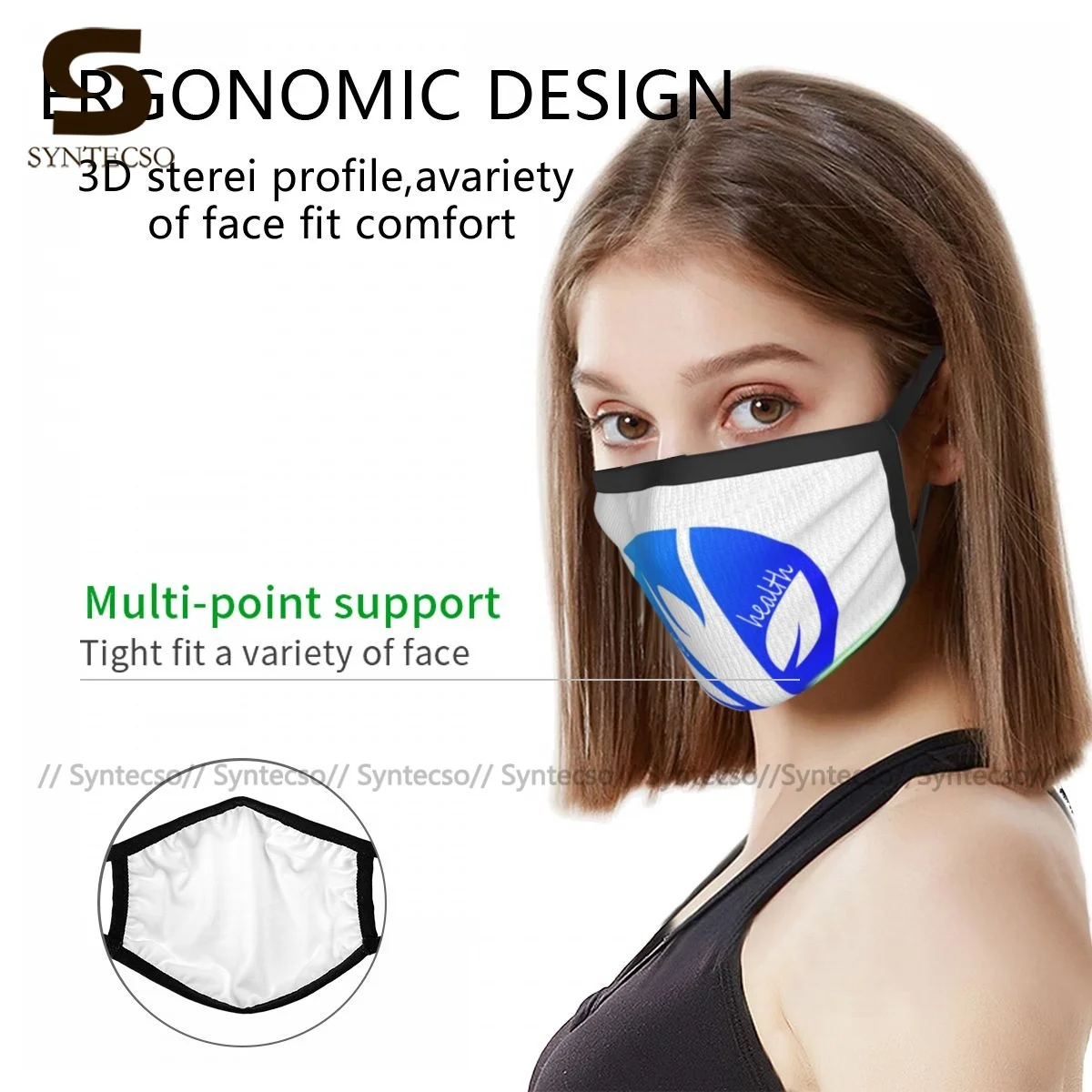 

Mental Health Mouth Face Mask Cloth Fun Reusable Fast Shipping Adults Facial Mask