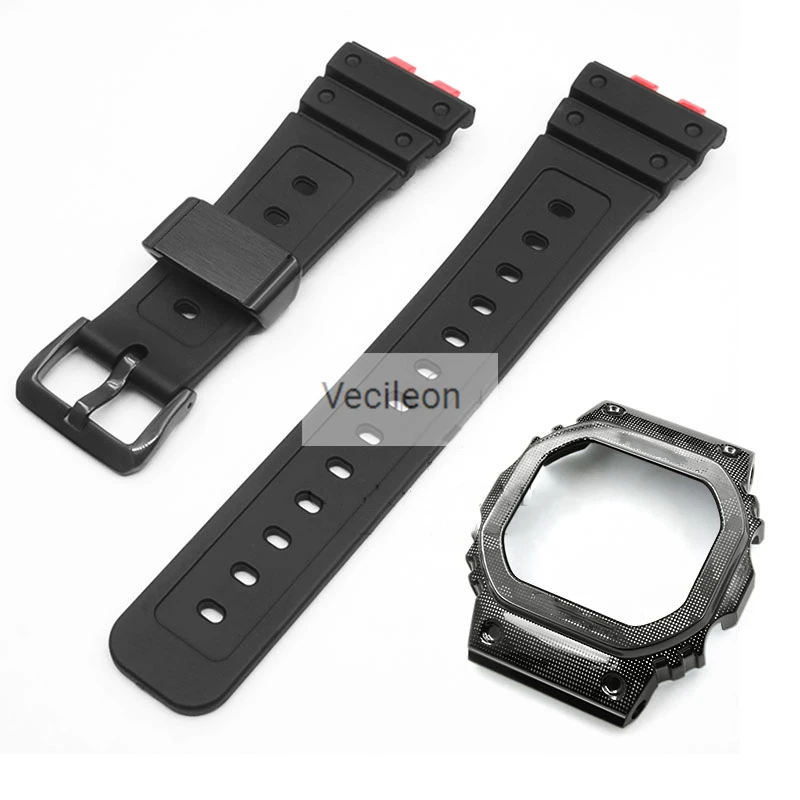 Watchbands and Bezel For GMW-B5000 Watchband Strap With Metal Watch Loops Buckle Factory Made Tools | Наручные часы