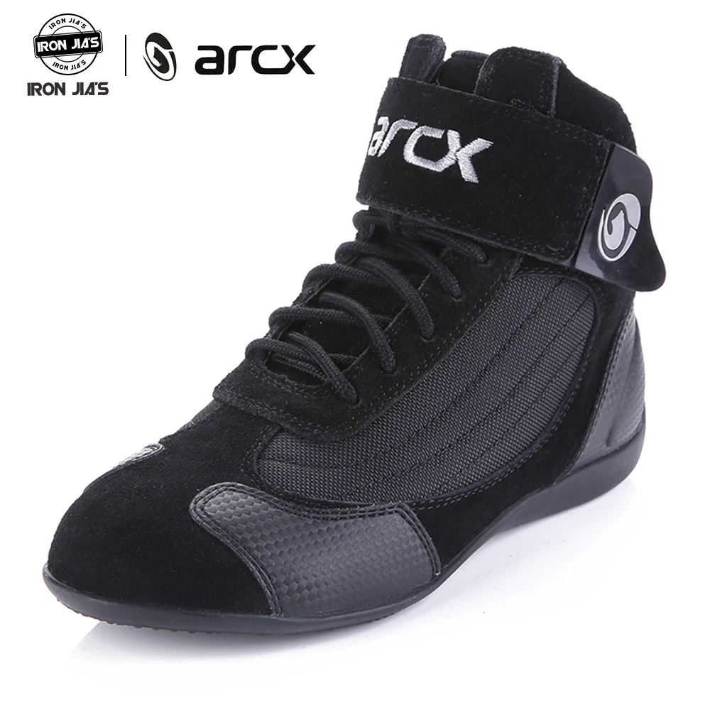 ARCX Motorcycle Boots Men Moto Riding Boots Summer Breathable Motorcycle Shoes Motorbike Chopper Cruiser Touring Ankle Shoes