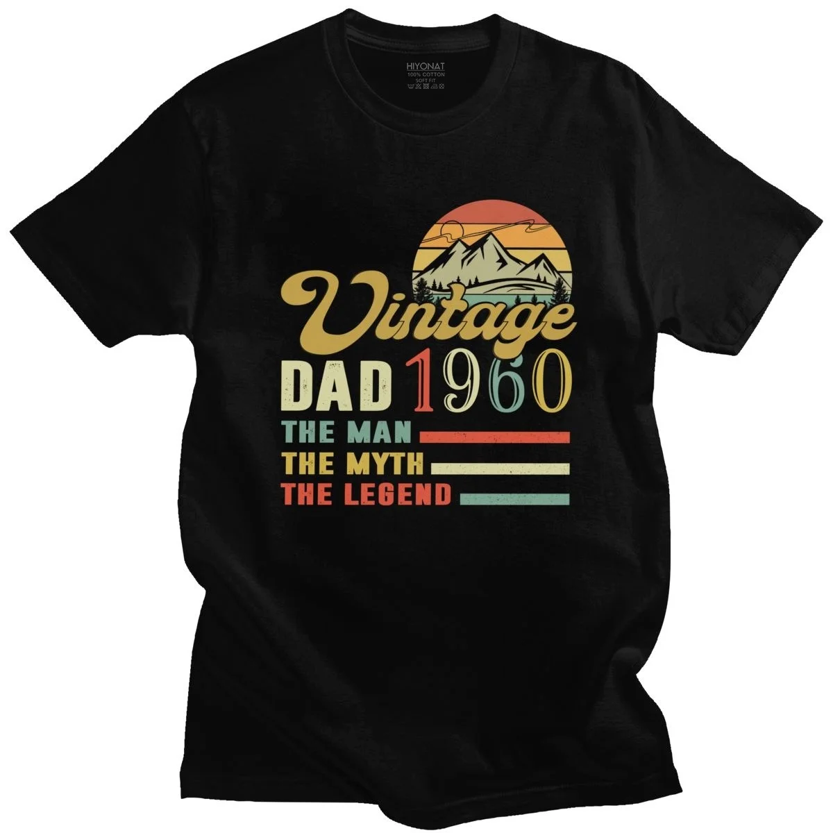 

Vintage Dad 1960 Shirt The Man The Myth The Legend T-shirt Homme Cotton 60s Birthday Gift Tee Tops Short-Sleeve Novelty Tshirt