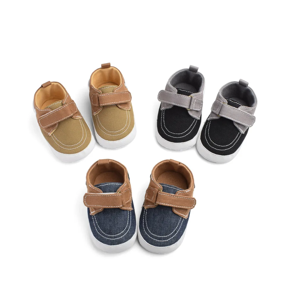 

Baby Canvas Shoes Newborn Baby Cute Boys Girls Canvas Letter Patchwork First Walkers Soft Sole Shoes Non-Slip Soft Sole Shoes