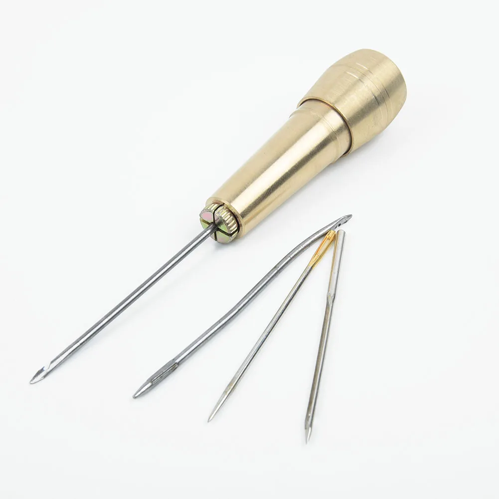 

1Set Canvas Leather Tent Sewing Awl Hand Stitcher Leather Needle Kit For DIY Hand Stitching Leather Craft Repair Tools
