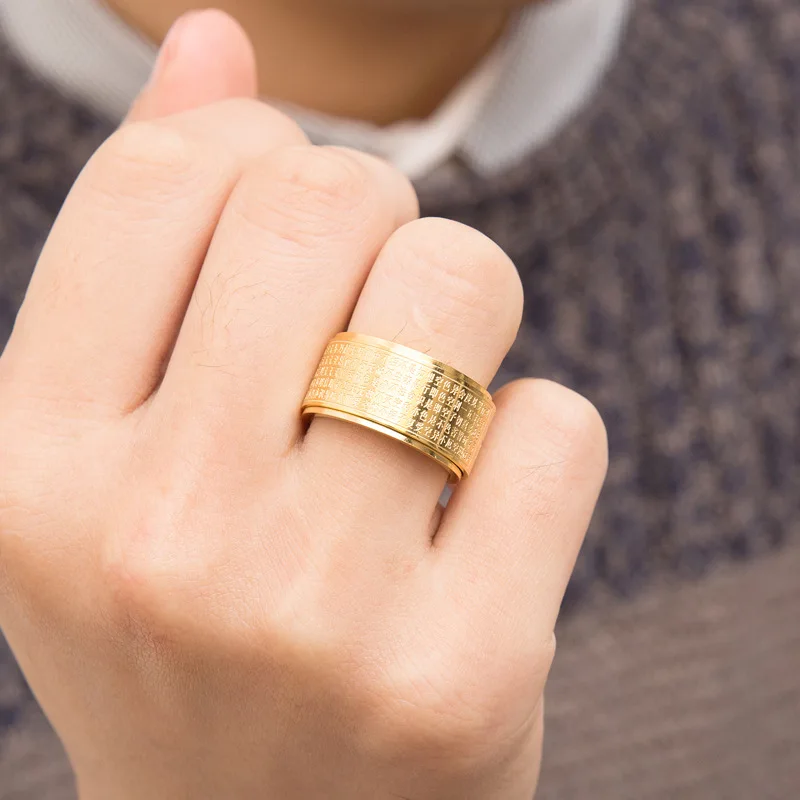 Кольцо мужское вращающееся в виде сердца стиле ретро | Украшения и аксессуары