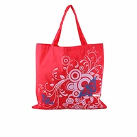 40pcs lot foldable shopping bag butterfly flower oxford fabric shoulder bag portable eco friendly grocery bags reusable tote