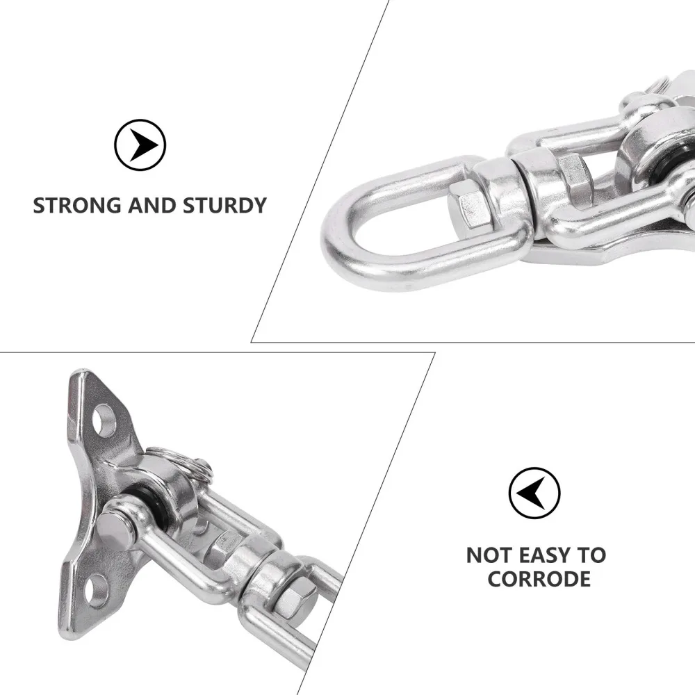 

1 Set Stainless Steel Swing Hook Hammock Connector Hook 360 Swing Hook