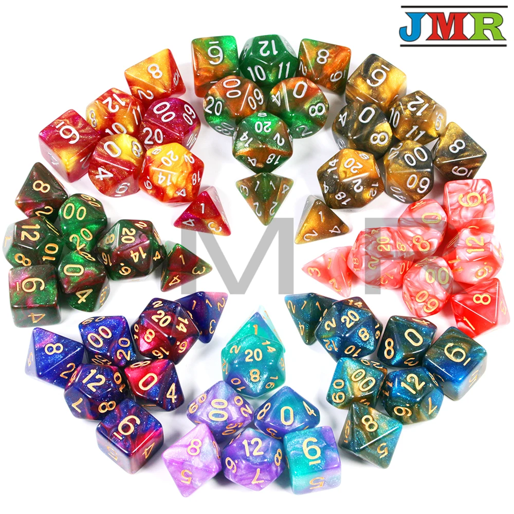 Новое поступление 6 цветов креативный Вселенная Галактика кости набор D4-D20 с