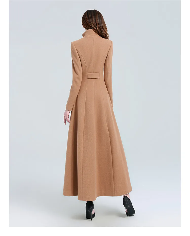 Casaco Feminino,, женское, плюс размер, осень, зима, Cassic, простое, шерстяное, макси, длинное пальто, женский халат, верхняя одежда, Manteau Femme
