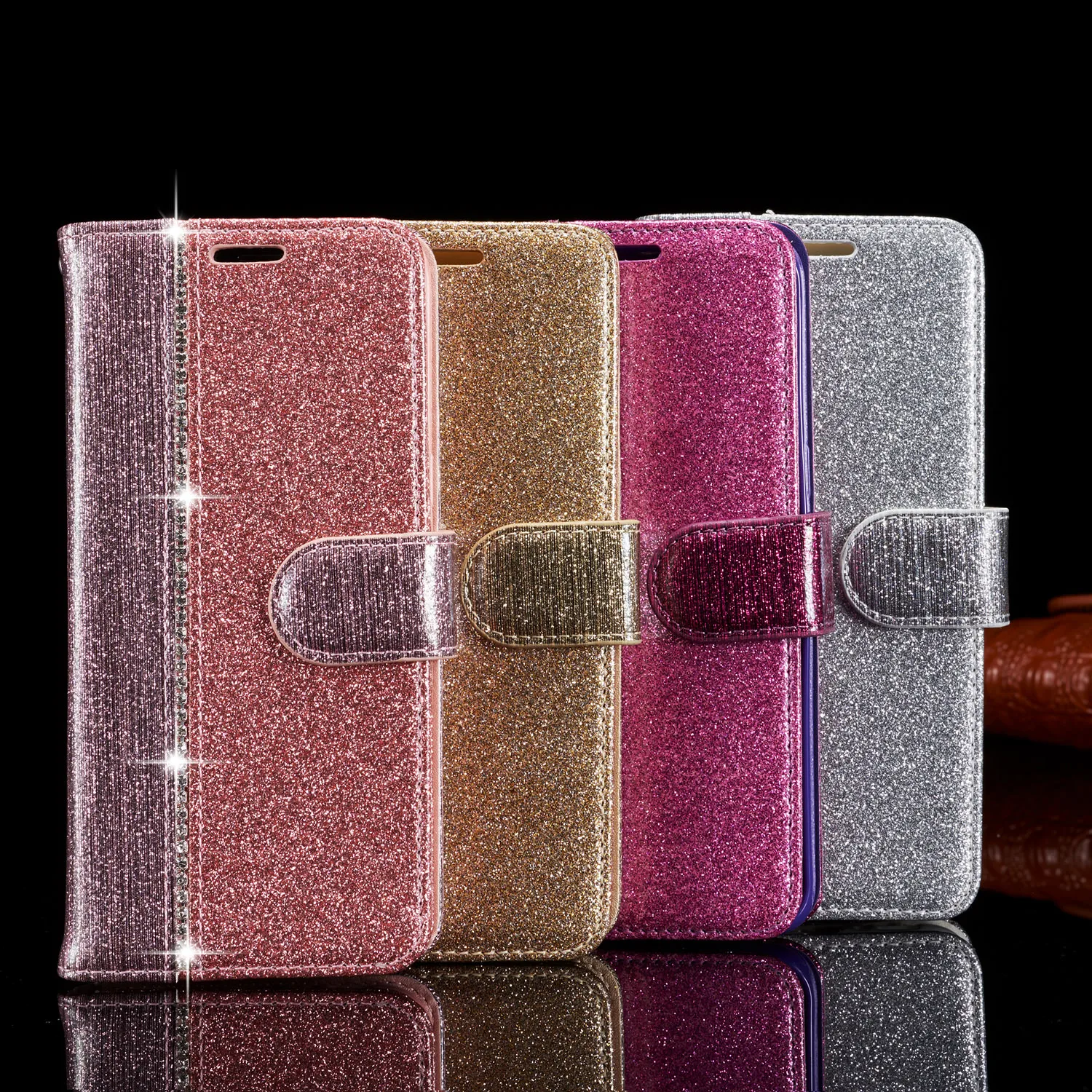 Диаманта Bling Флип Чехол Для samsung Galaxy S10 S10E S9 S8 плюс S7 край S10Plus S9Plus кожаный бумажник-книжка блестящий чехол Чехол