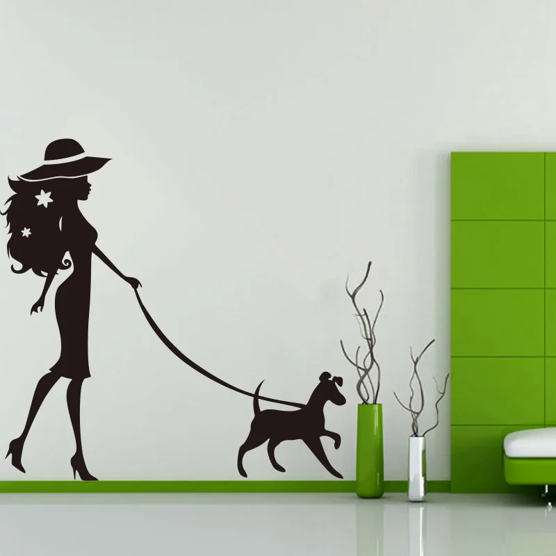 Виниловые резные настенные Стикеры съемные наклейки для женщин домашних