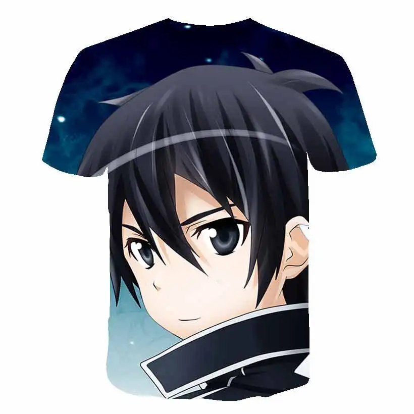 

Summer Boys Girls 3D Print Sword Art Online T Shirt Alicization SAO World Anime T-shirt Short Sleeve Top Kids Harajuku Pullover