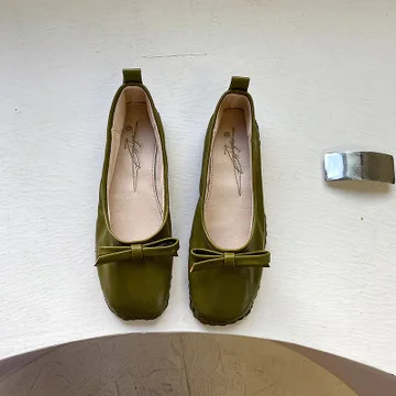 

Women Shoes Autumn Shallow Mouth Bow-Knot Modis Female Footwear Square Toe Casual Sneaker Fall New Butterfly 2021 Summer Dress