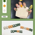 24 шт.компл. французский квадратный короткие поддельные ногти нажмите на ногти с клеем женские накладные ногти из акрила DIY полное покрытие ногти искусство советы