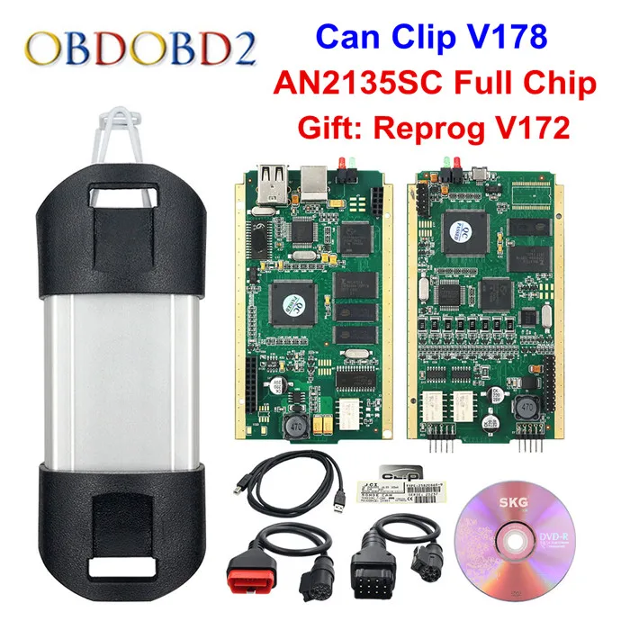 AN2135SC Full Chip Лучший AN2135SC/AN2131QC полный чип для Can Clip V178+ Reprog V172 автоматический диагностический инструмент Золотая печатная плата для Can Clip автомобилей 1998 - Цвет: AN2135SC Full Chip