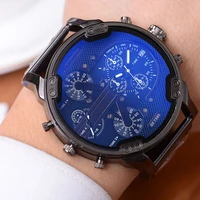 watch quartz watch box 3pcs set men watches 2021 luxury watch bracelet set mens big dial red rubber coated