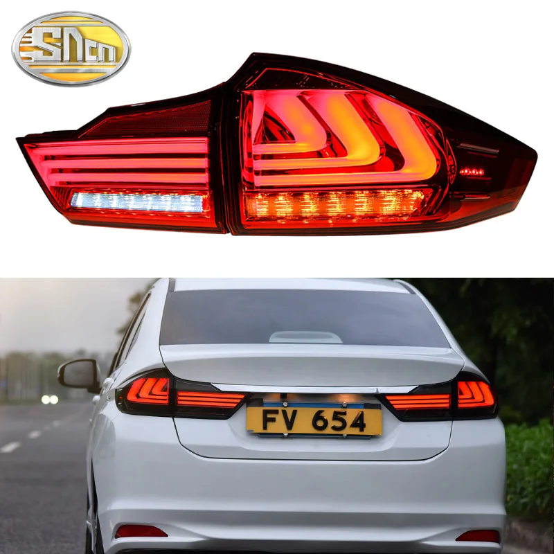 Автомобильный светодиодный задний светильник для Honda City Grace 2015-2018 + Тормозная