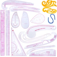 nonvor 1pcs fashion design ruler set french curve rulers patchwork stitching wheel tool for needleworksewingembroidery ruler