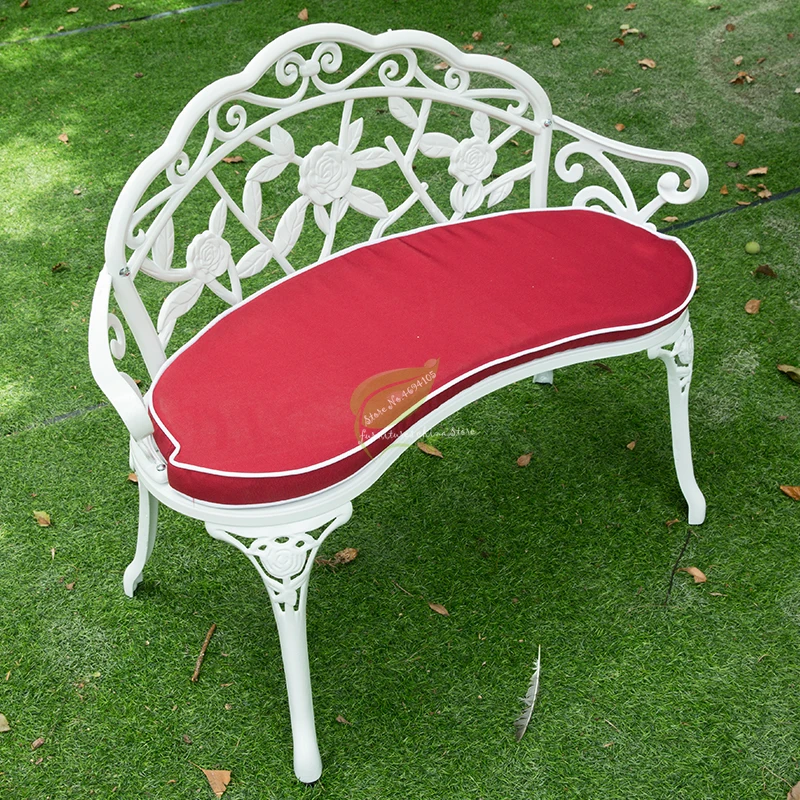 Beautiful Park Chair Outdoor Bench Leisure Anti-corrosion Iron Seat Back Garden Balcony Double |