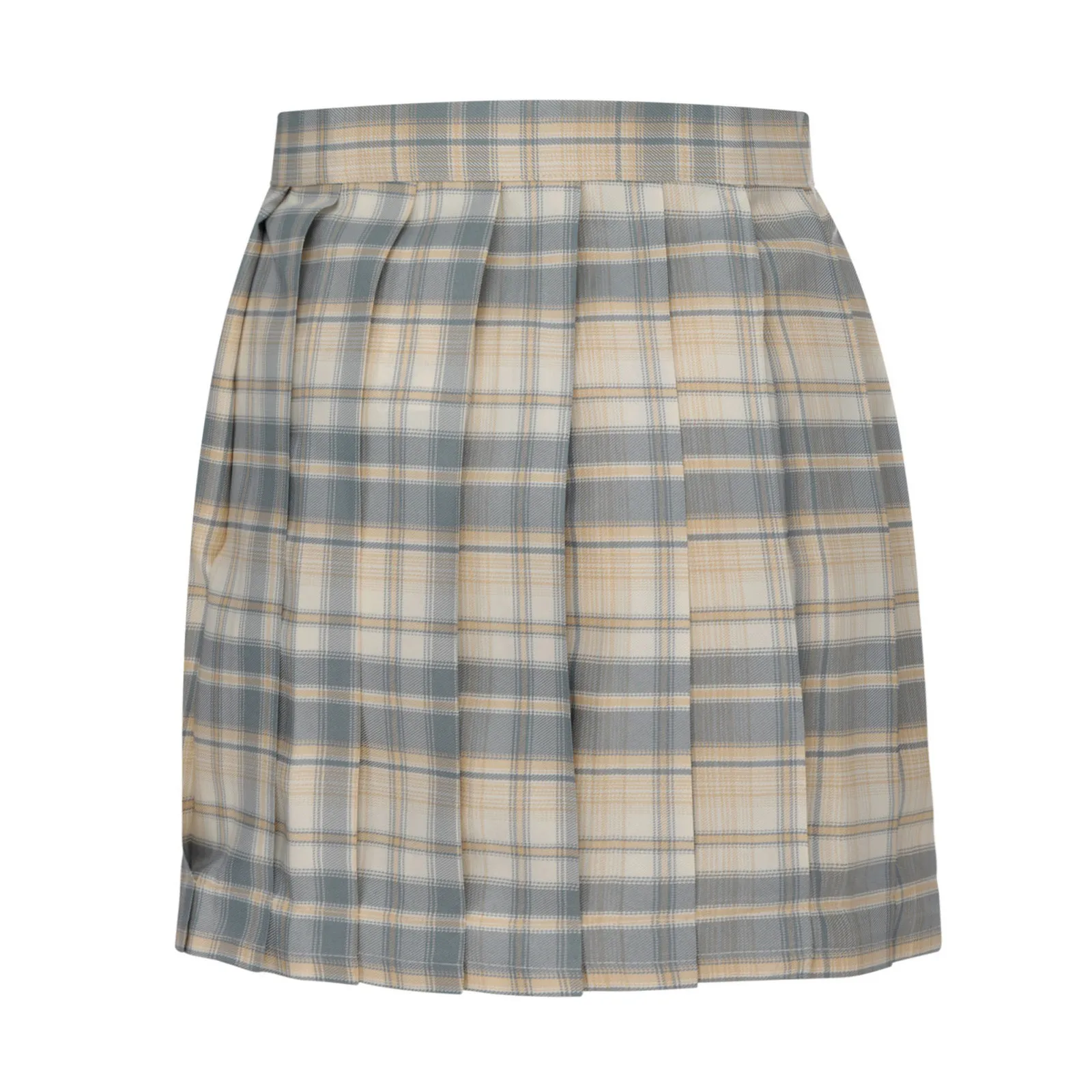 

High Waist Women's Mini Skirts Fashion Plaid Pleated Skirt Sweet Female Anti-light Skirts Preppy Style Short Dance Skirt #0206
