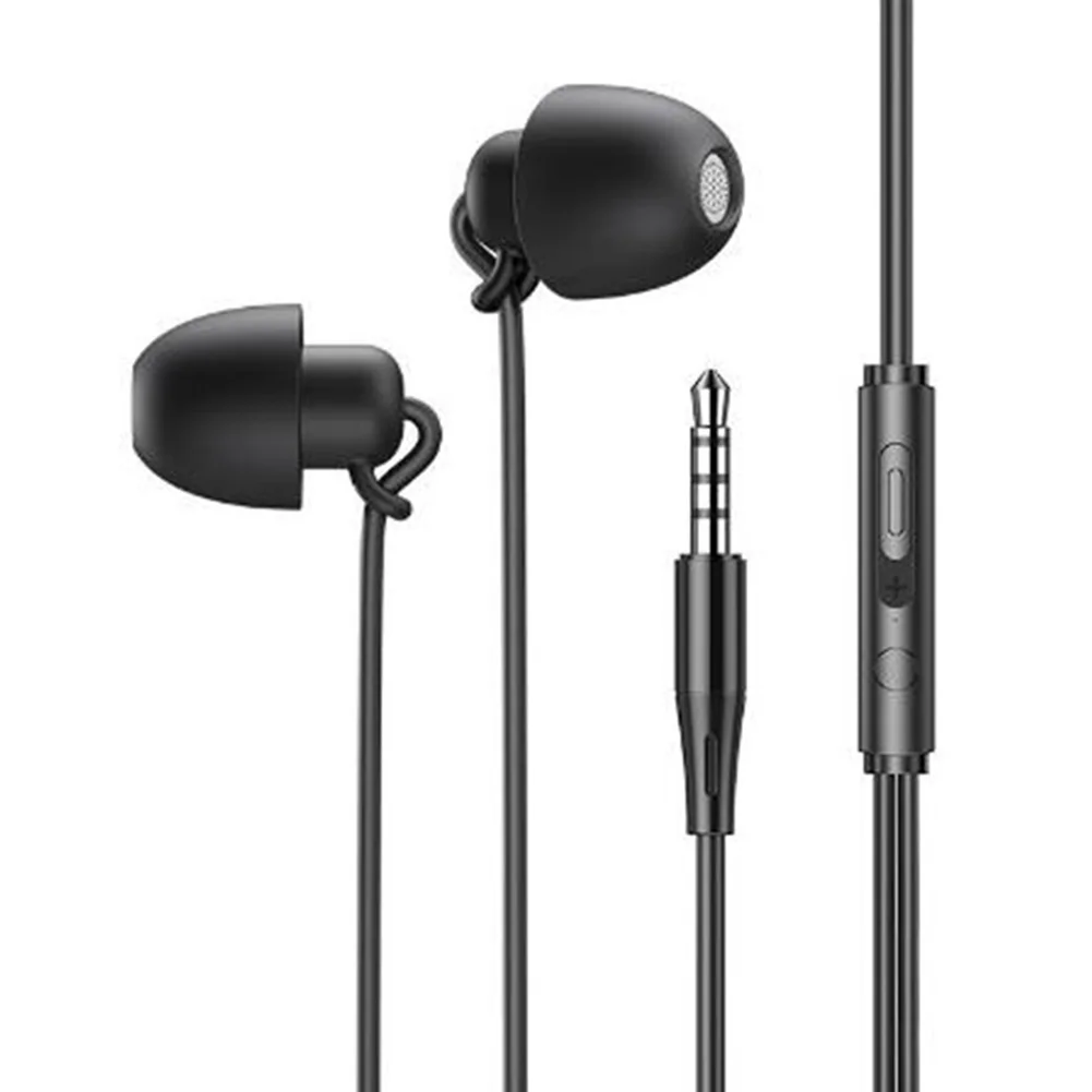 

ASMR Earphone Hifi Headset Noise-Cancel Sleeping Earbud Soft Silicone Headset TPE Wire No Ear Pressure Earbuds For Xiaomi Huawei