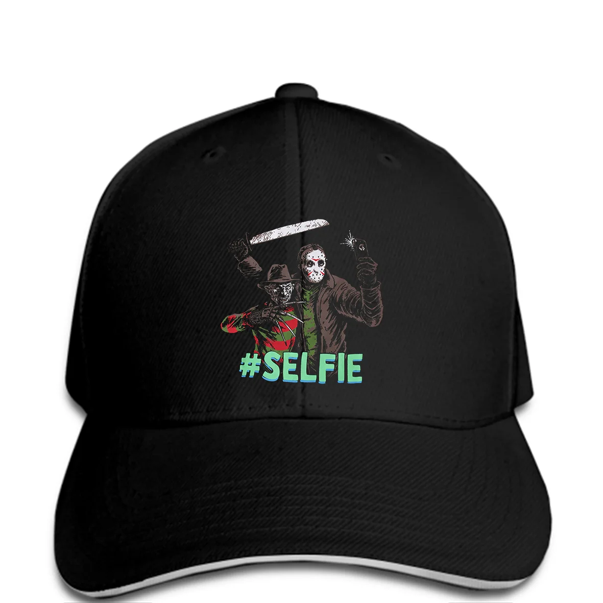 Бейсболка Мужская freddy krueger VS Jason 13th Friday # Selfie Hat Black|Мужские бейсболки| |