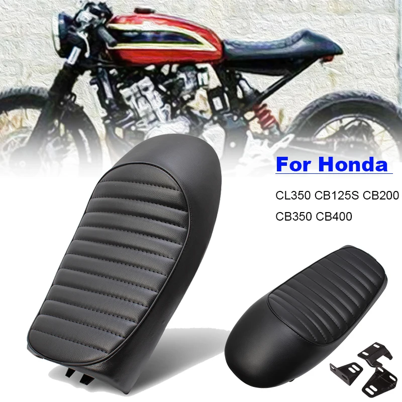 Мотоциклетное седло для Кафе Racer винтажное горба плоское в стиле ретро