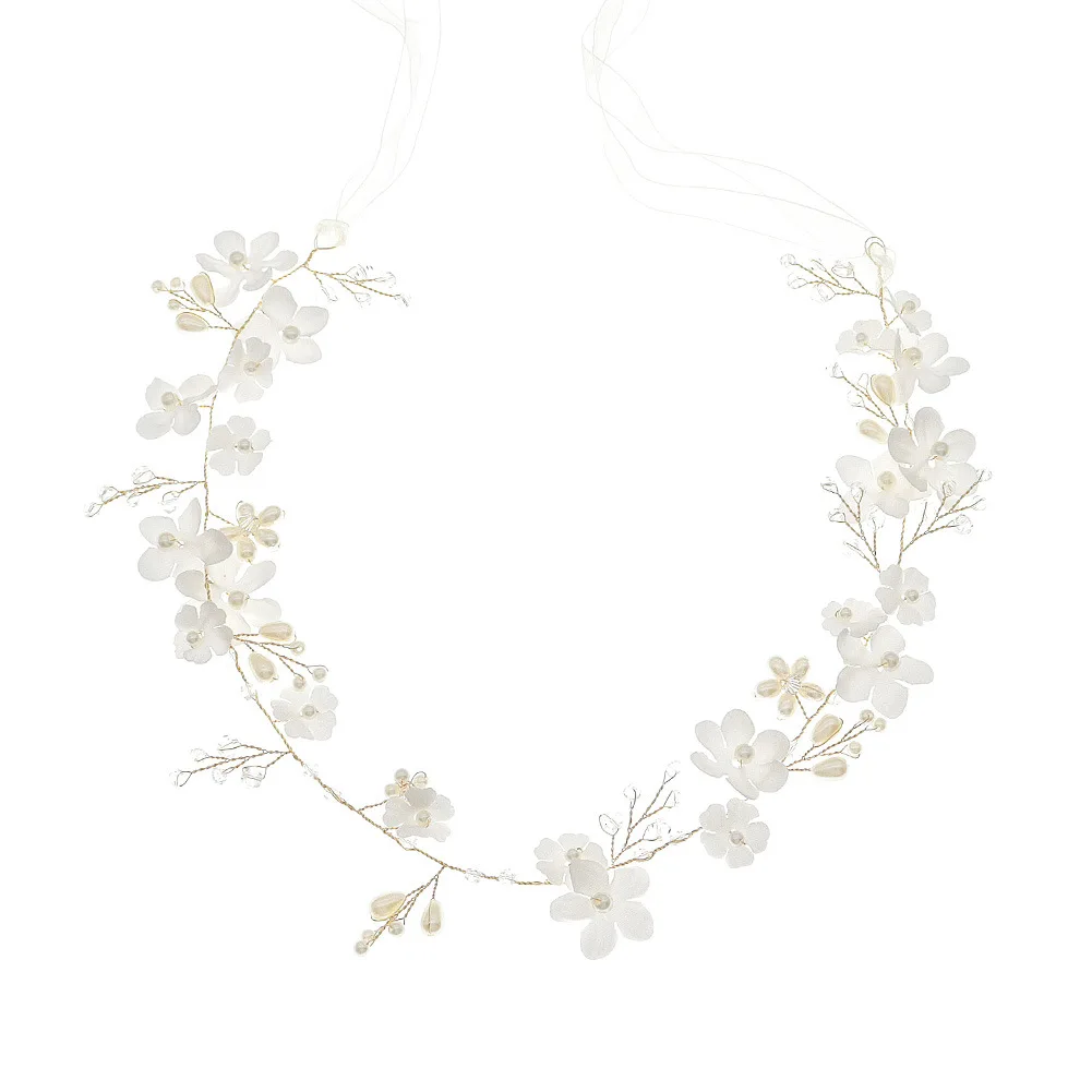 

BAZIIINGAAA Fabric Silk Flower Sen Aesthetic Belt Handmade Pearl Simple Waist Ornaments Bridal Wedding Belt Dress Decoration