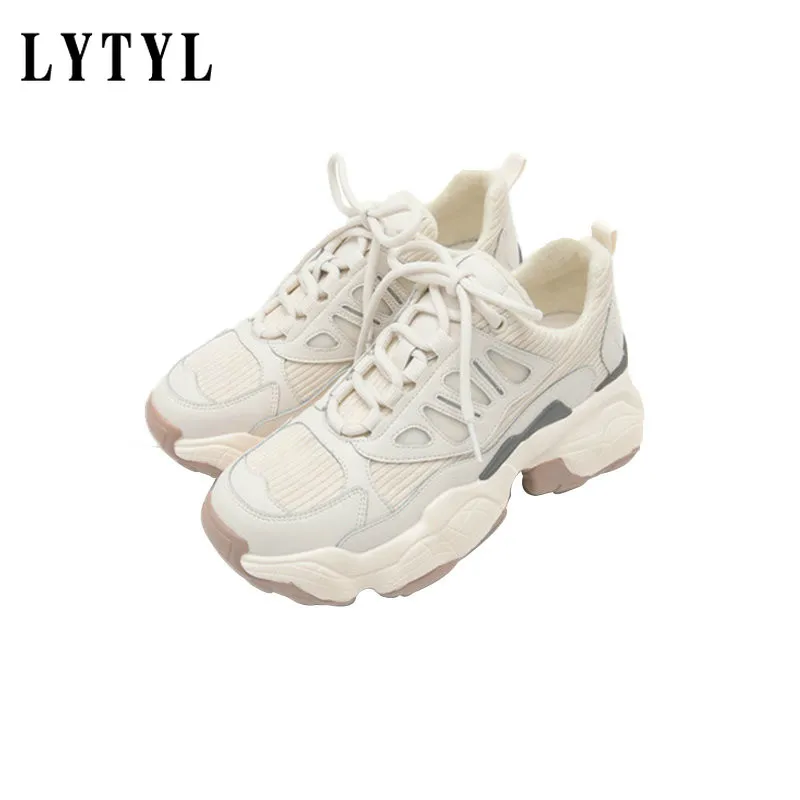 

2020 New Women Sneakers Fashion Autumn Women Casual Shoes Breathable Women Platform Dad Shoes Sneakers zapatillas mujer B20-649