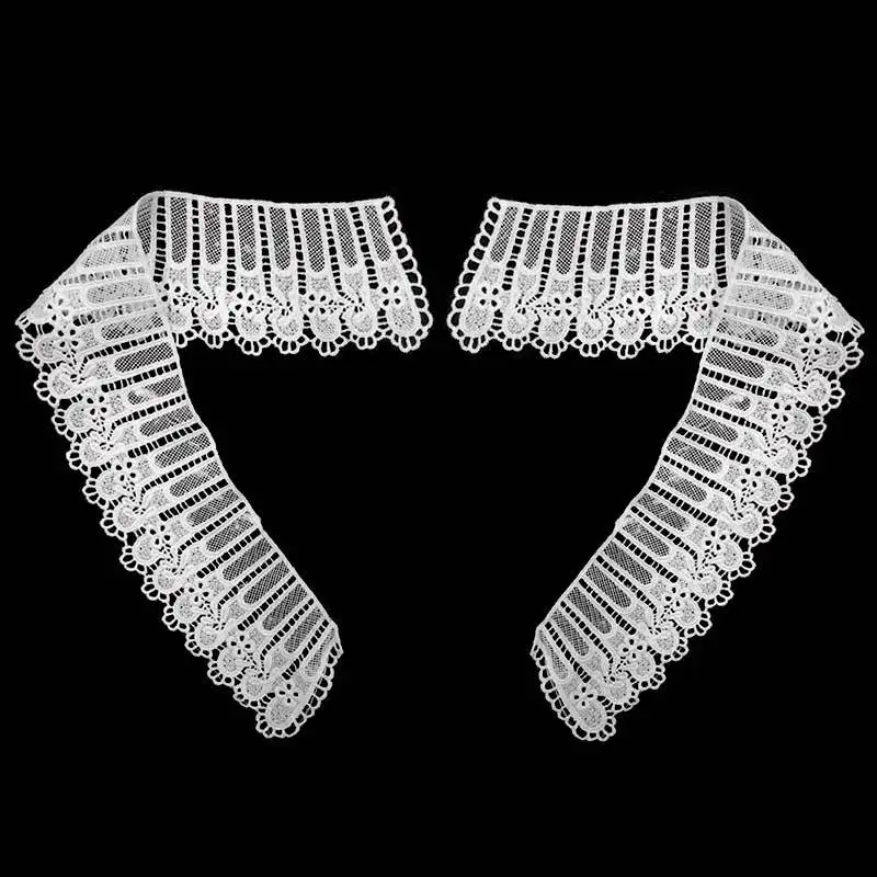 Водорастворимый кружевной воротник искусственный шелк вышитый галстук женские