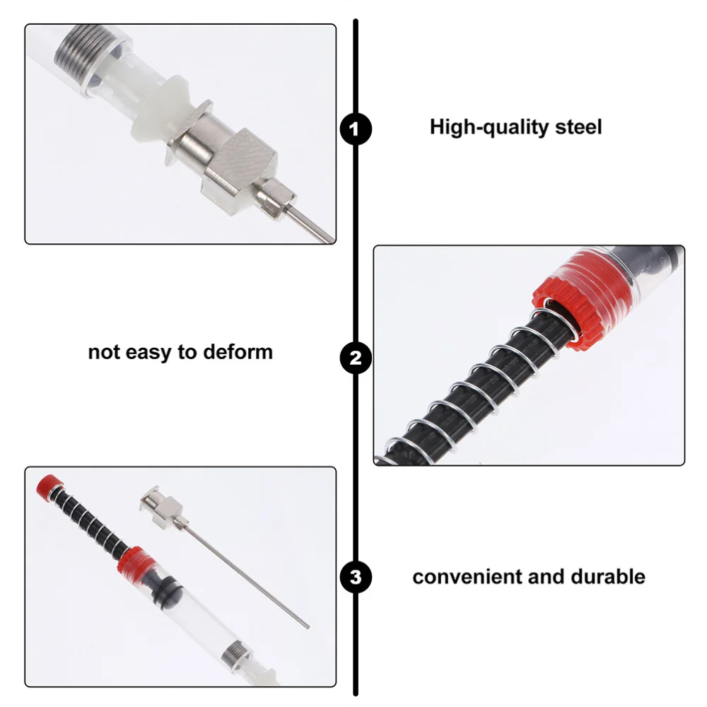 

9pcs Fountain Pen Ink Syringe Filler Needle Tip Spring Converter Office Supplies