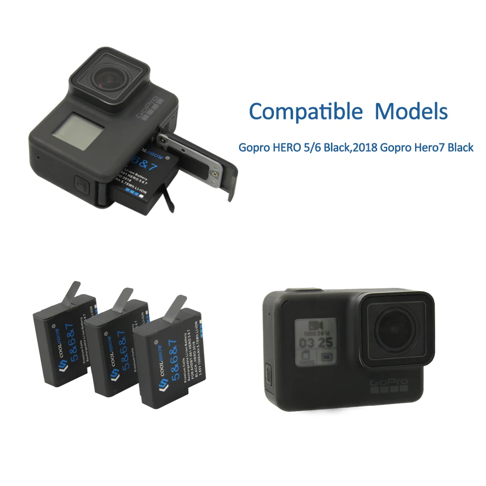 AHDBT-501 аккумулятор 1500 мАч/AHDBT501 с двумя портами USB зарядное устройство 4,2 в для GoPro Hero 6 5 Стандартный аккумулятор 501 для Gopro Hero 5 6 7
