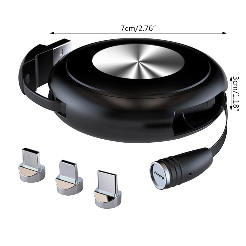 1 Pc Retractable Magnetic Charging Cable Multi-Function Fast For Mirco USB/Type C/i-Product Port | Электроника