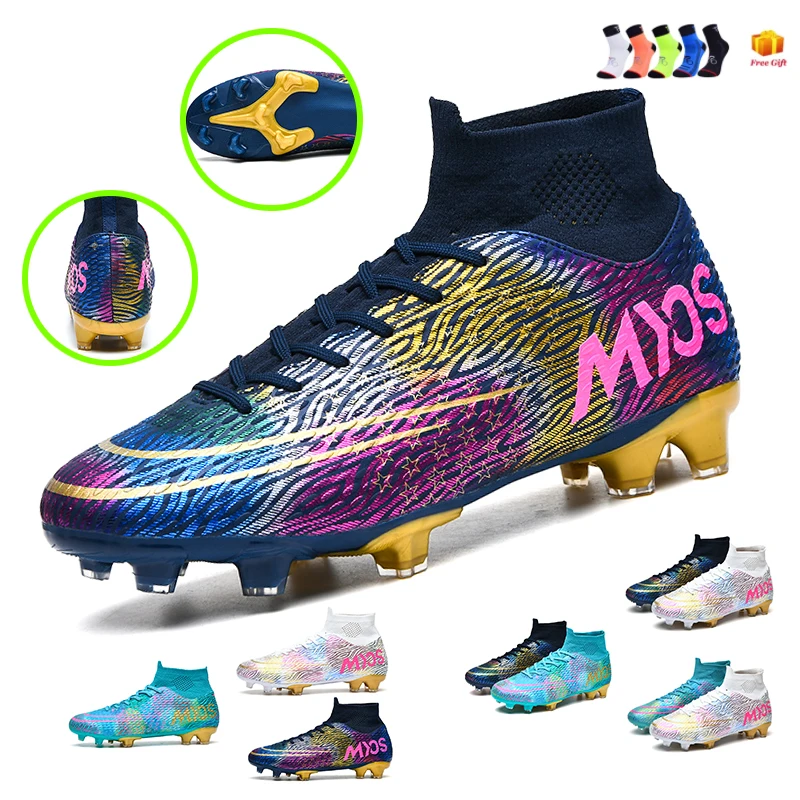 

2021 The Latest Football Shoes Men Outdoor Grass Football training shoes women ultra-light non-slip sports shoes high-top shoes
